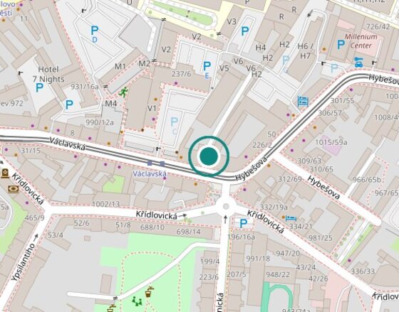 Kde nás najdete – Václavská 4, kousek od zastávky Václavská