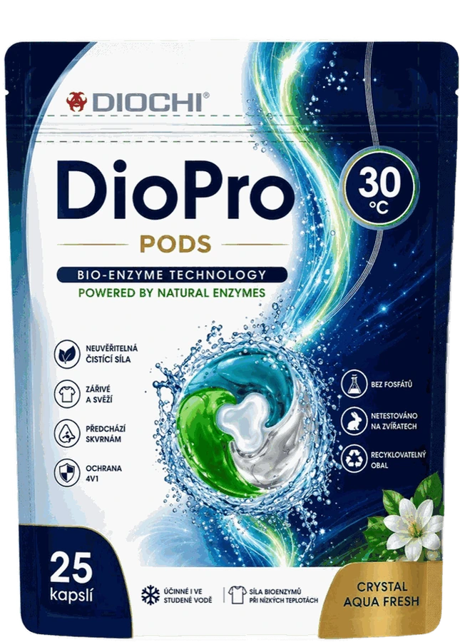 DioPro PODS – sáček, 25 pracích kapslí Crystal Aqua Fresh